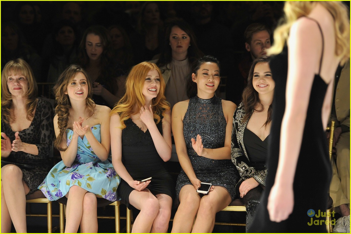 Laura Marano Watches Sadie Robertson Walk The Runway at Sherri Hill's NYFW Show
