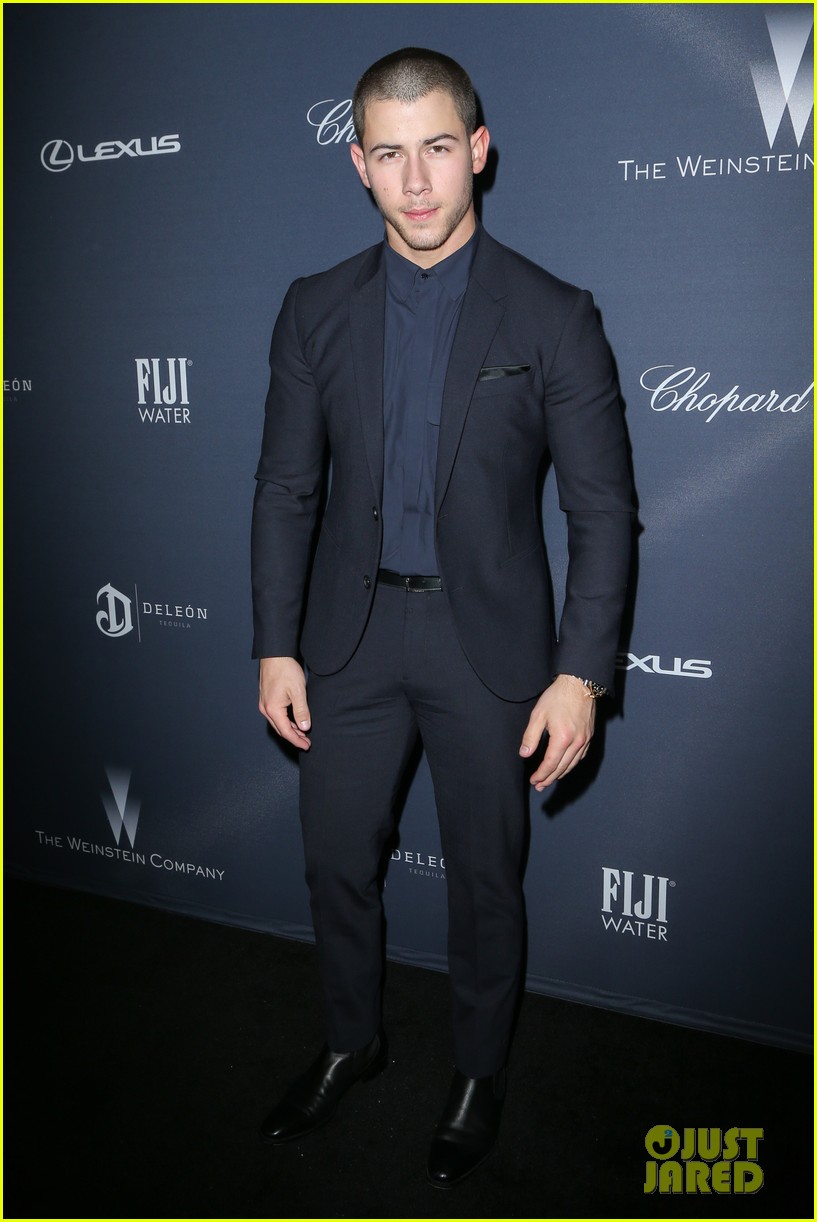 Ashley Tisdale & Chanel Iman Party With Nick Jonas at Weinstein Company's Pre-Oscar Bash