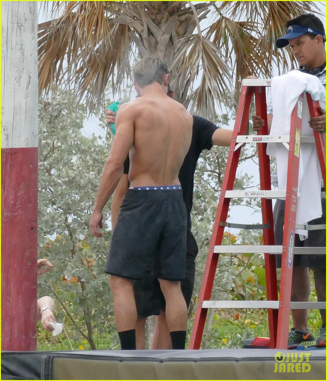 Zac Efron's Shirtless Body Gets All Misted Down for 'Baywatch'!