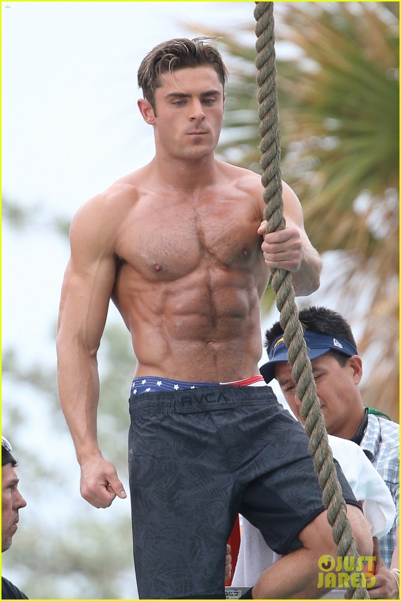 Zac Efron Is The Hottest Shirtless Lifeguard for 'Baywatch' Action Scene!