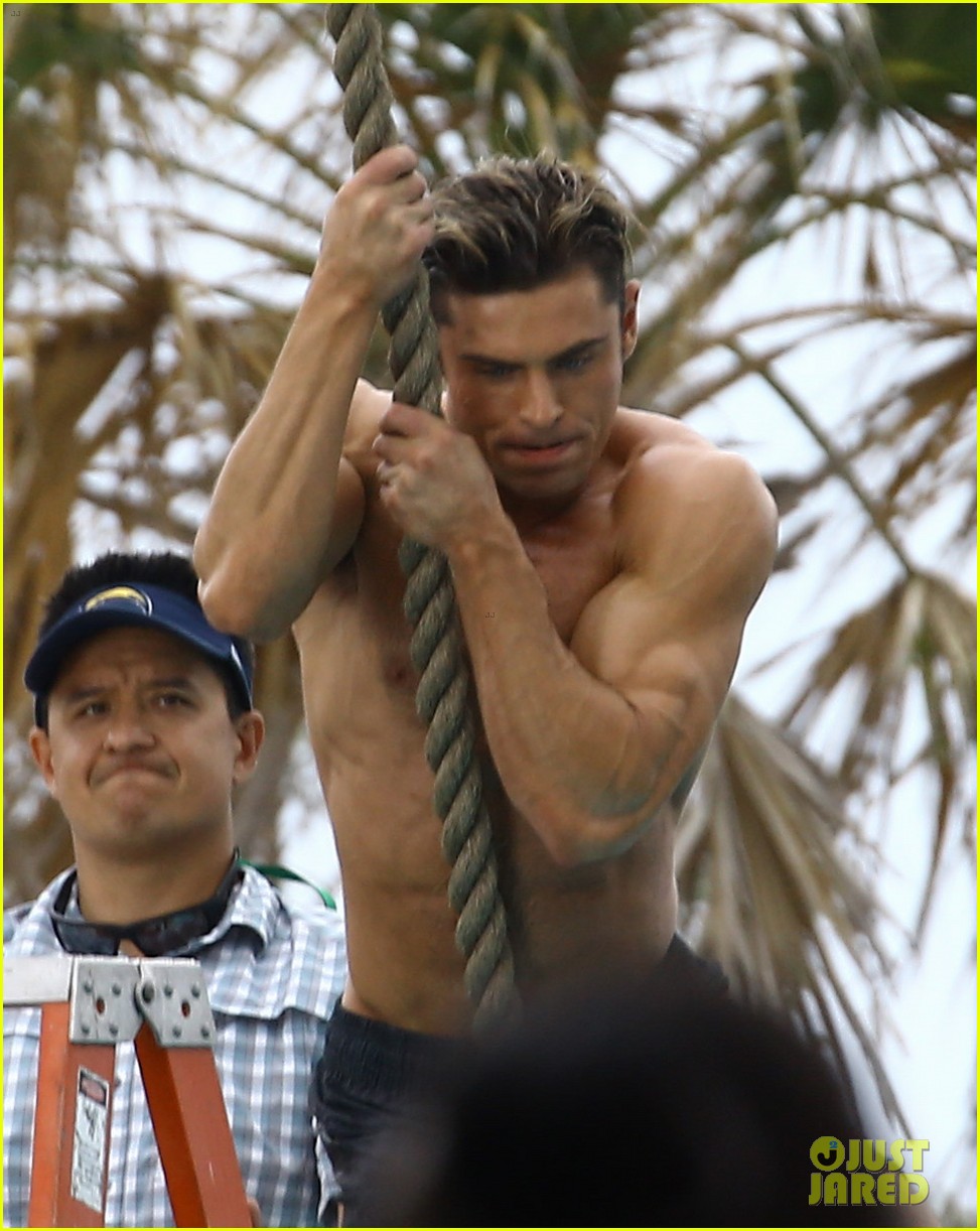 Zac Efron Is The Hottest Shirtless Lifeguard for 'Baywatch' Action Scene!
