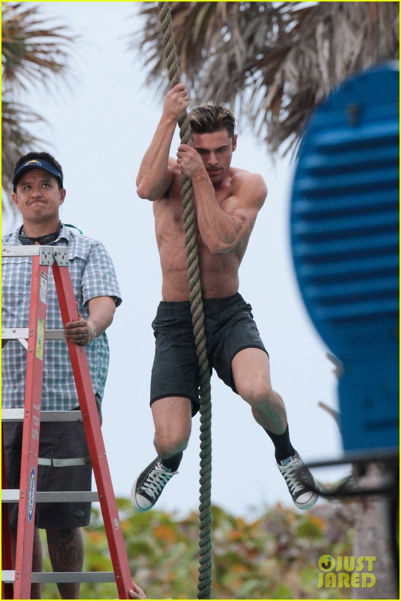 Zac Efron Is The Hottest Shirtless Lifeguard for 'Baywatch' Action Scene!
