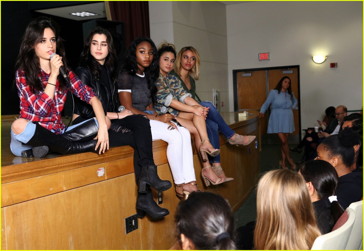 Fifth Harmony Visits High School Urban Fitness 911 Students in Compton