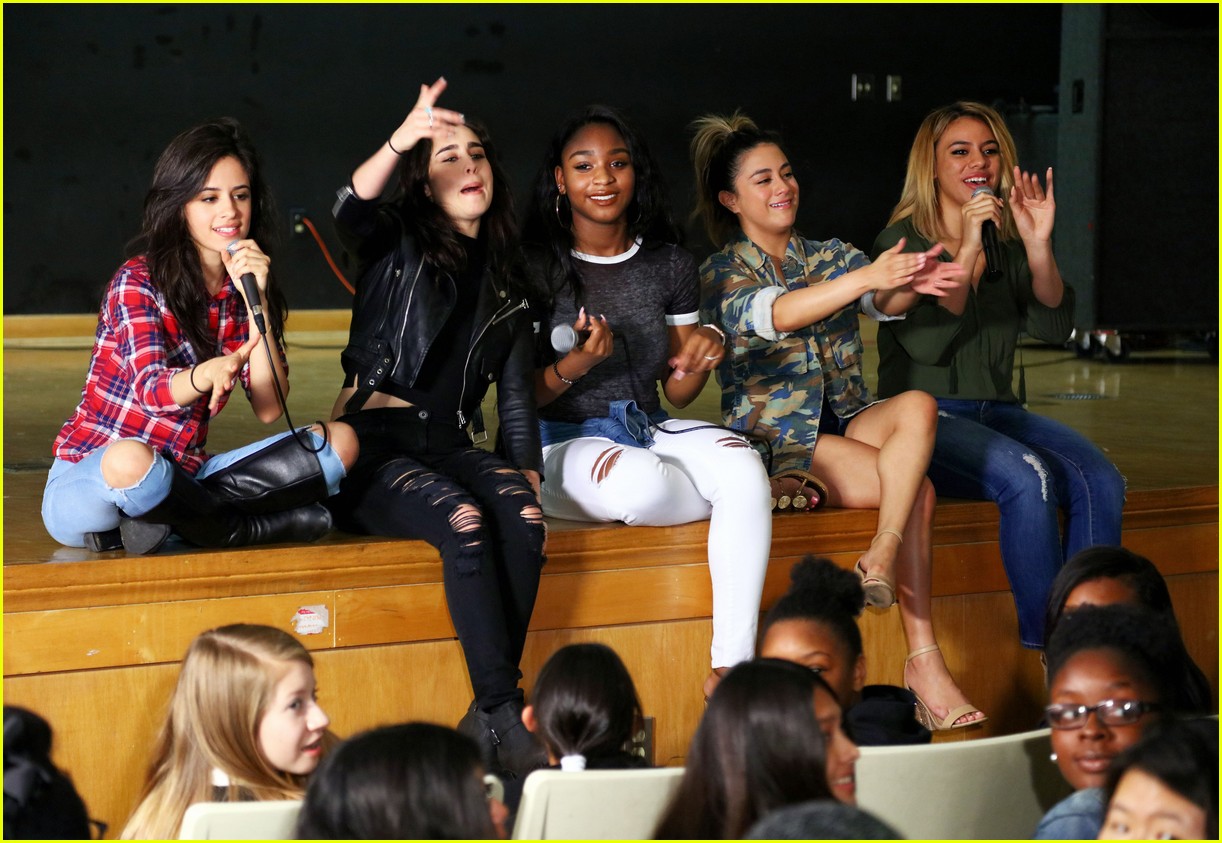 Fifth Harmony Visits High School Urban Fitness 911 Students in Compton