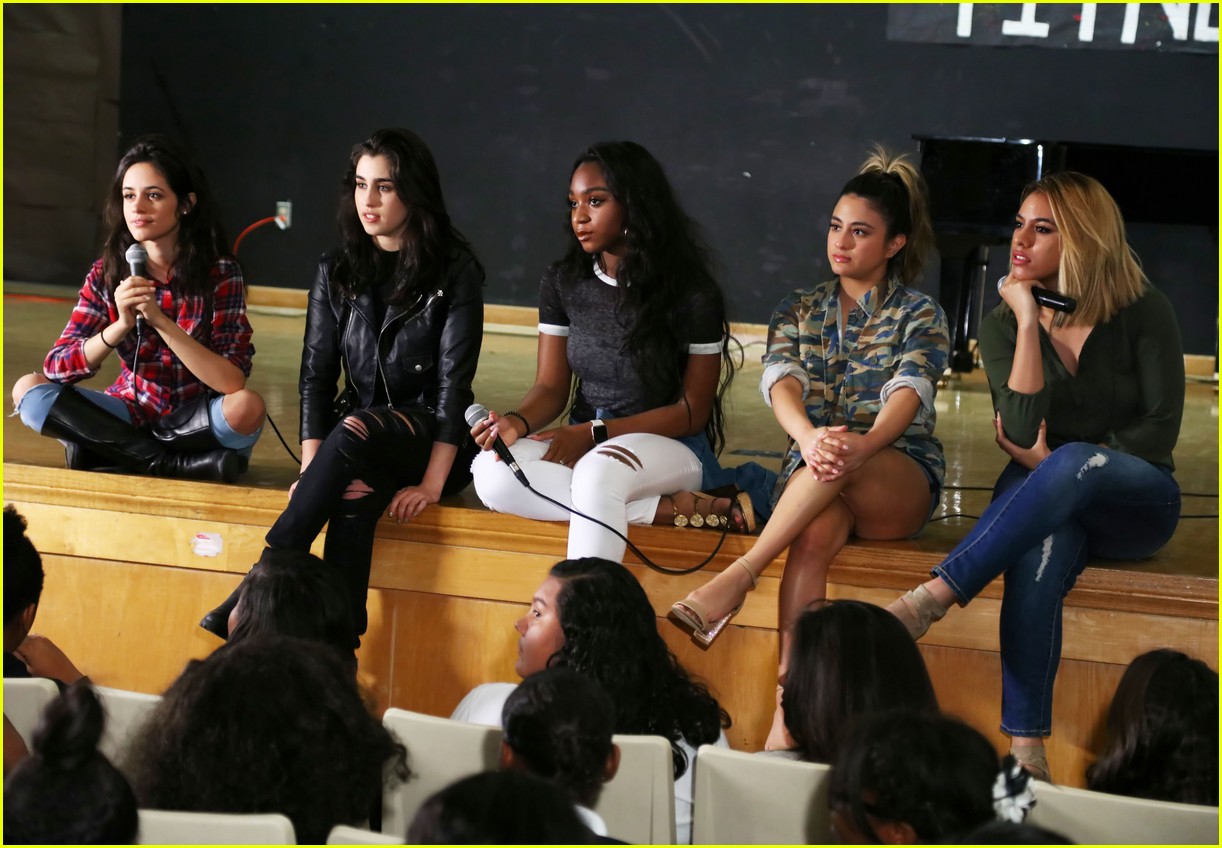 Fifth Harmony Visits High School Urban Fitness 911 Students in Compton
