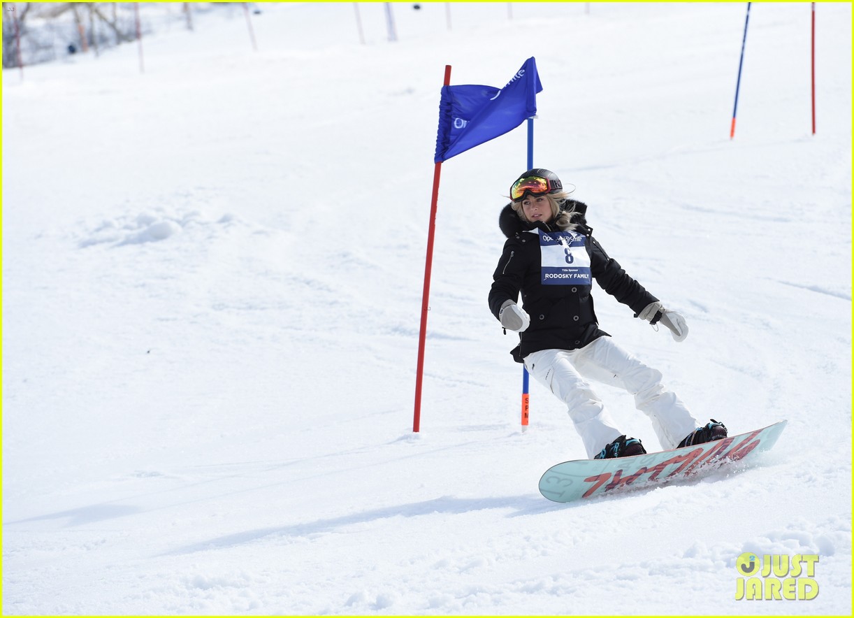 Julianne Hough Snowboards for Operation Smile!