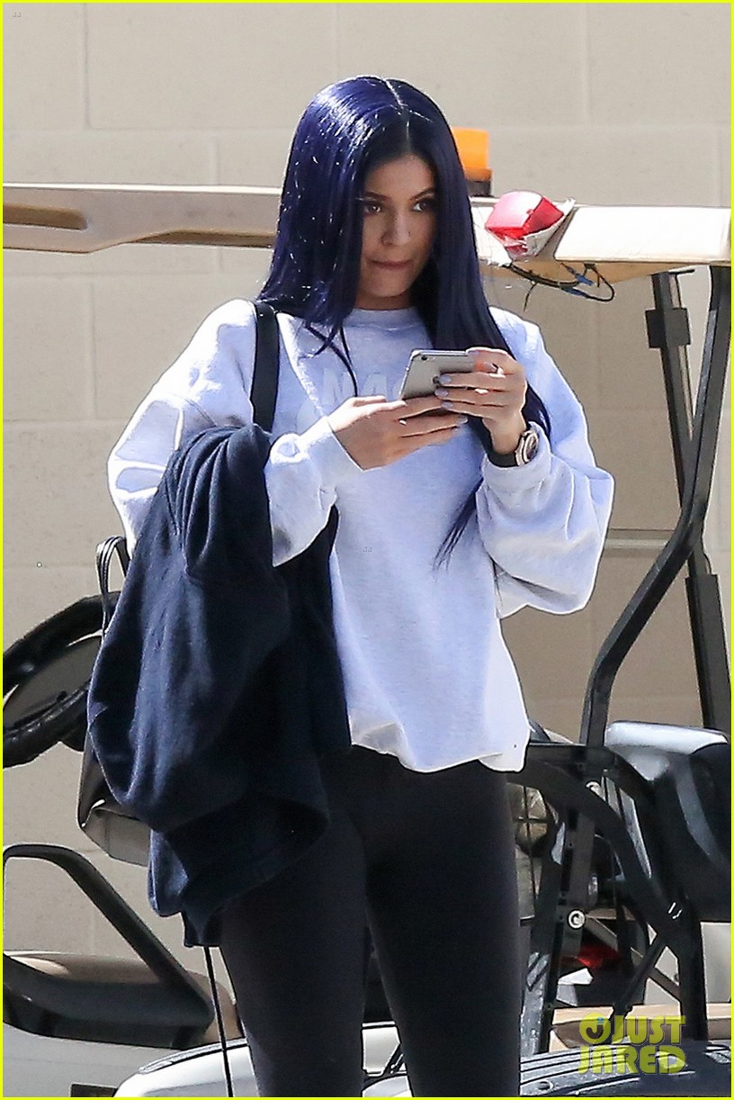 Kylie Jenner Debuts Midnight Blue Hair After Saying Her Hair Is Partially 'Destroyed'