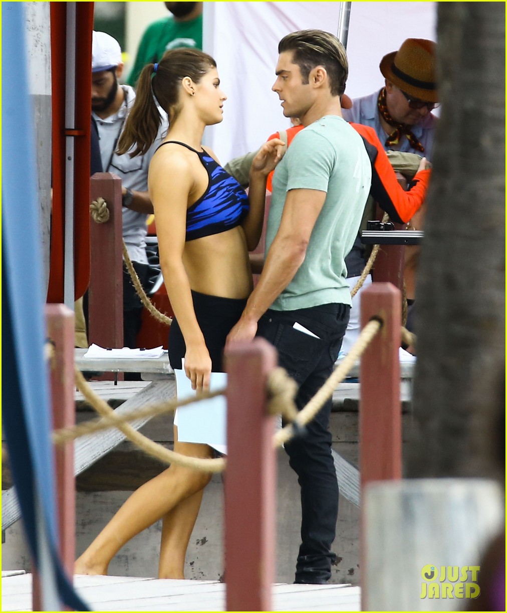 Alexandra Daddario Flirts With Zac Efron on 'Baywatch' Set in Miami