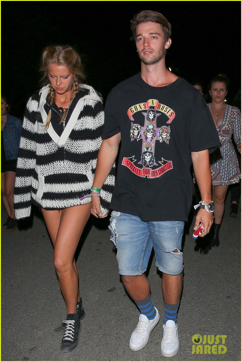 Derek Hough & Tom Felton Check Out Neon Carnival at Coachella 2016!