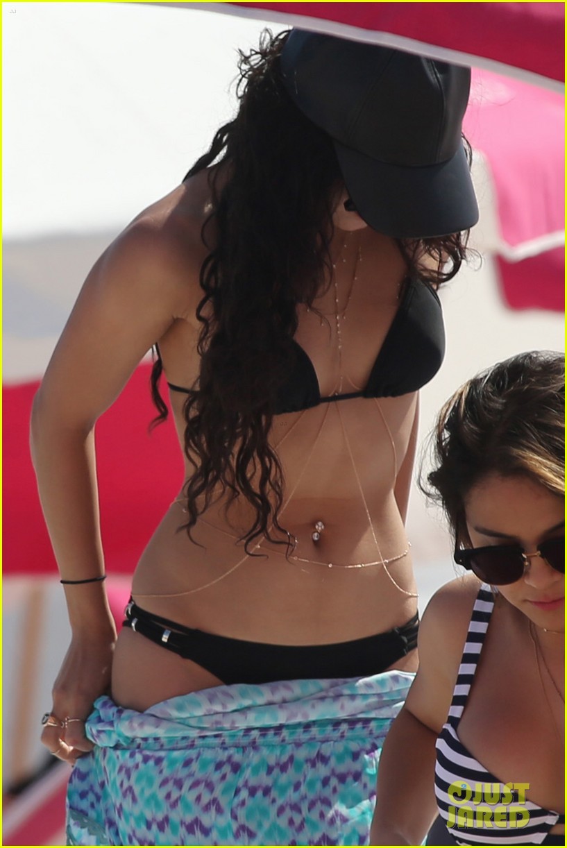 Vanessa Hudgens & Sister Stella Ditch The Beach For A Boat Ride in Miami