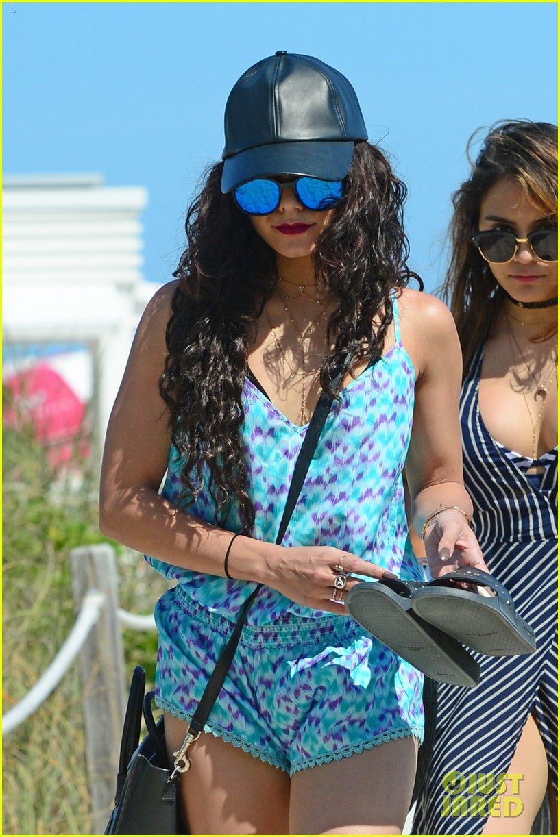 Vanessa Hudgens & Sister Stella Ditch The Beach For A Boat Ride in Miami