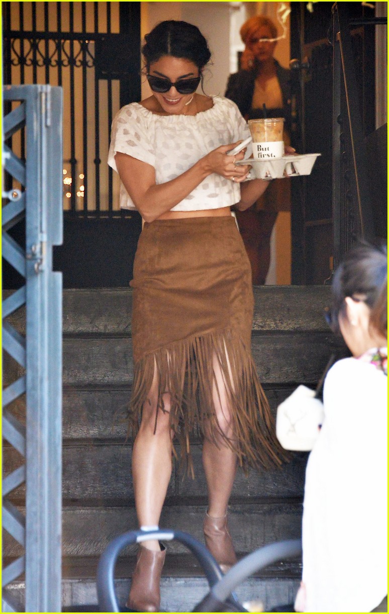 Vanessa Hudgens Stops to Pick Flowers With Sister Stella