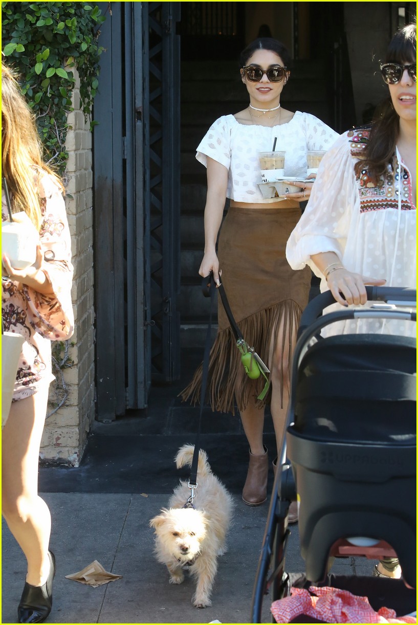 Vanessa Hudgens Stops to Pick Flowers With Sister Stella