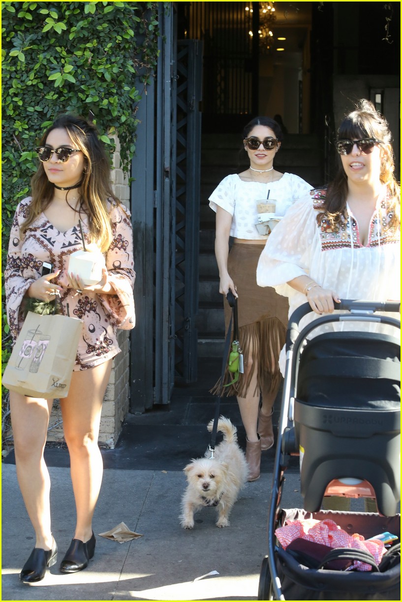 Vanessa Hudgens Stops to Pick Flowers With Sister Stella
