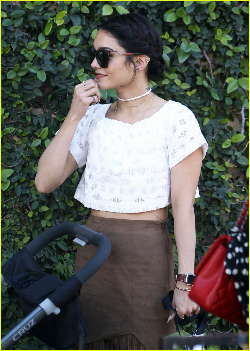 Vanessa Hudgens Stops to Pick Flowers With Sister Stella