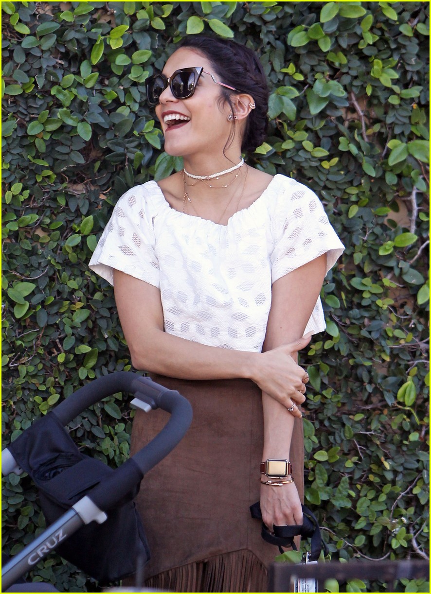 Vanessa Hudgens Stops to Pick Flowers With Sister Stella