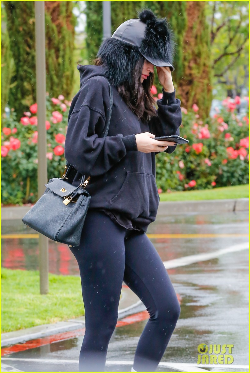 Kylie Jenner & Jordyn Woods Brave Rain For Lunch in LA