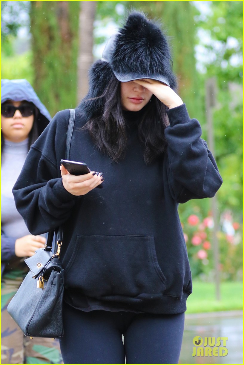 Kylie Jenner & Jordyn Woods Brave Rain For Lunch in LA