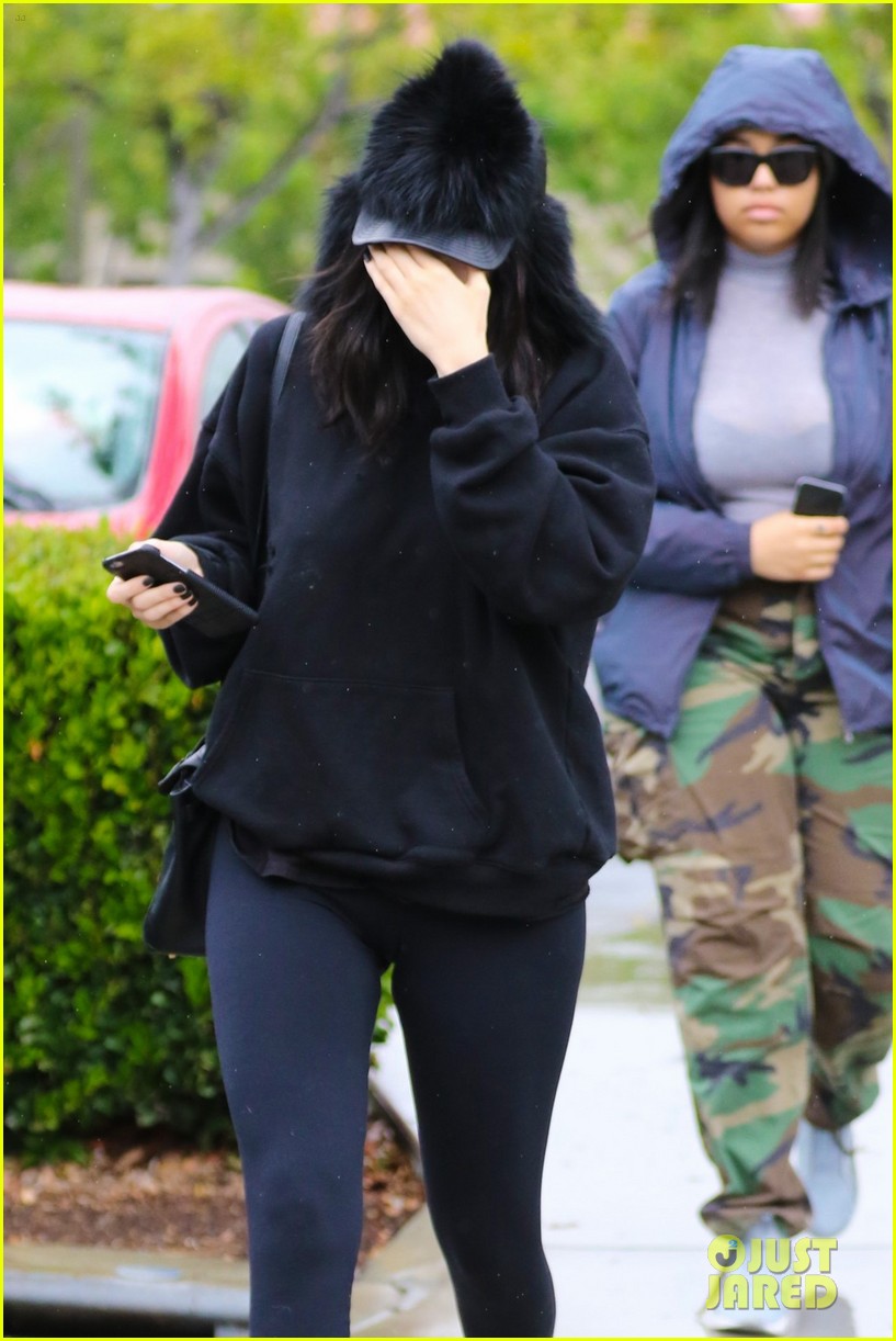 Kylie Jenner & Jordyn Woods Brave Rain For Lunch in LA