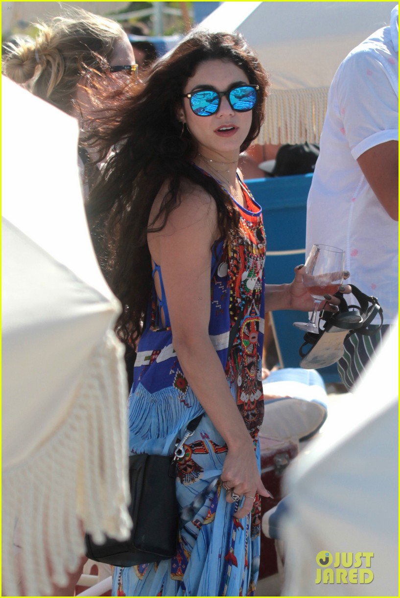 Vanessa Hudgens Rocks Blue One Piece On Miami Beach