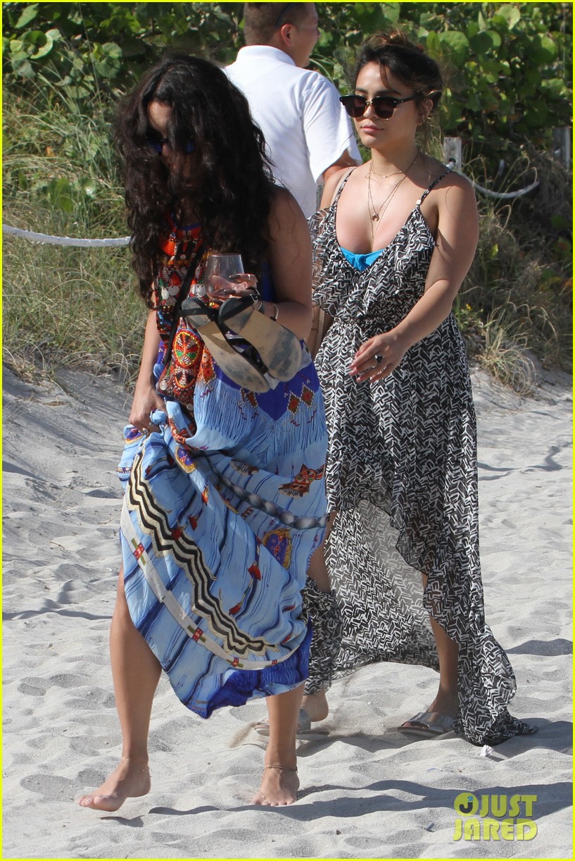 Vanessa Hudgens Rocks Blue One Piece On Miami Beach