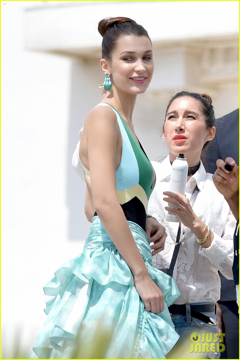 Bella Hadid Shows Some Skin in High Slit Gown