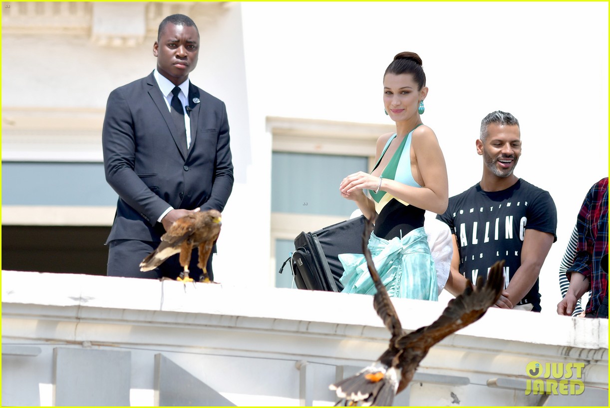 Bella Hadid Shows Some Skin in High Slit Gown