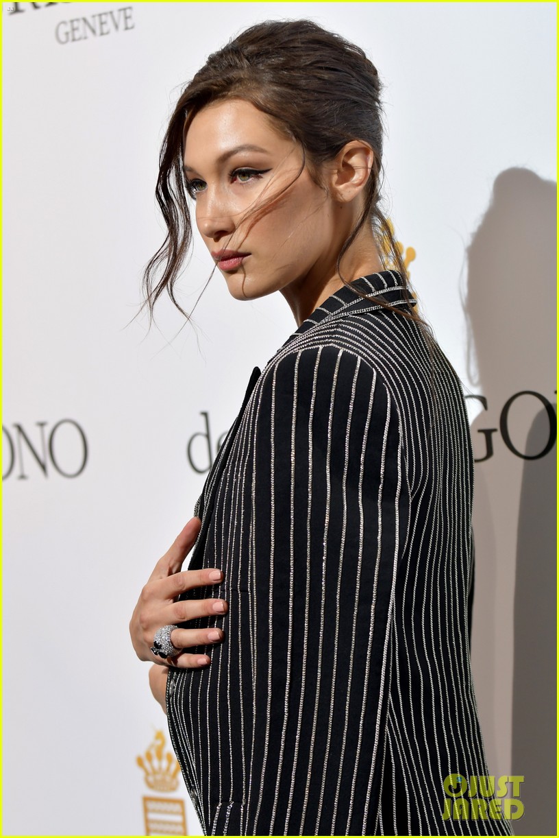 Bella Hadid Shows Some Skin in High Slit Gown