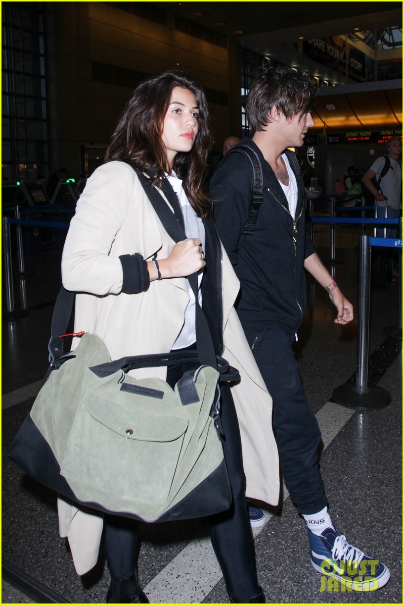 Louis Tomlinson & Danielle Campbell Lock Hands at LAX