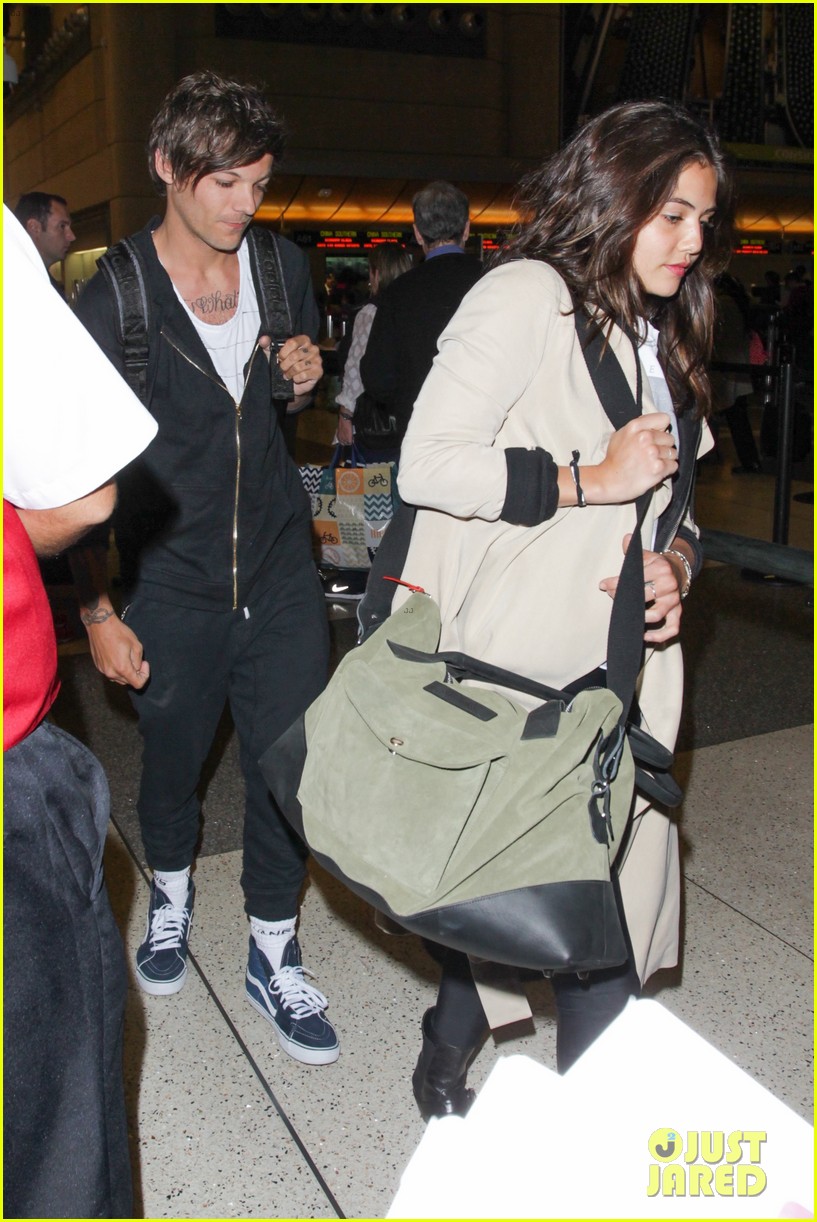 Louis Tomlinson & Danielle Campbell Lock Hands at LAX