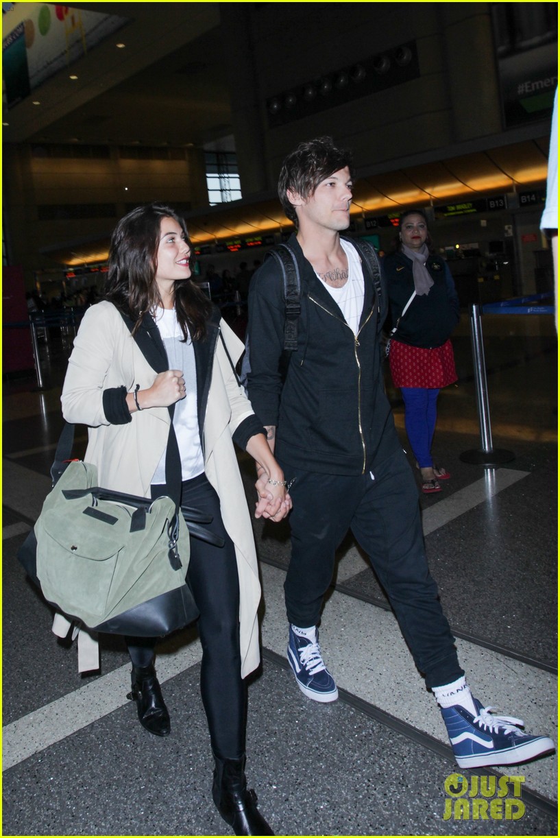 Louis Tomlinson & Danielle Campbell Lock Hands at LAX