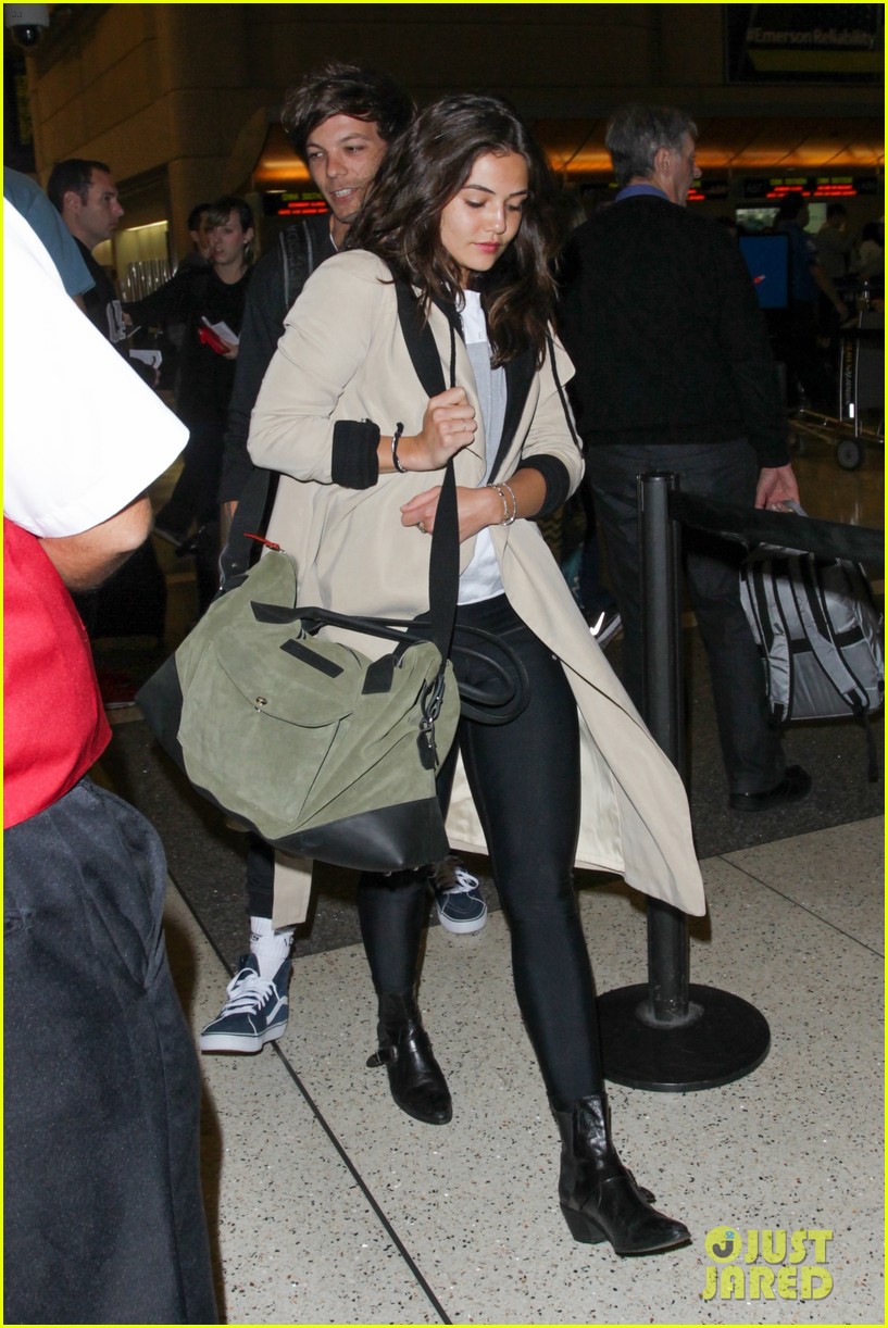 Louis Tomlinson & Danielle Campbell Lock Hands at LAX