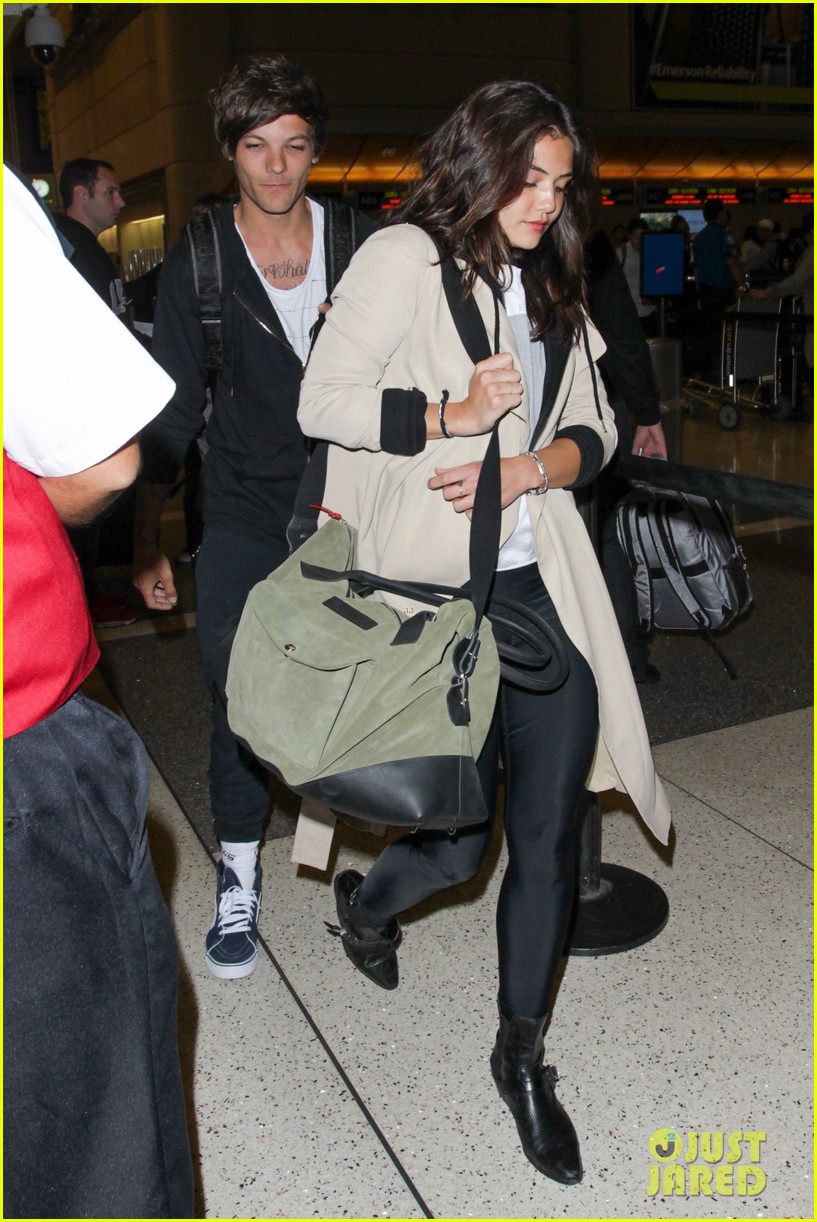Louis Tomlinson & Danielle Campbell Lock Hands at LAX