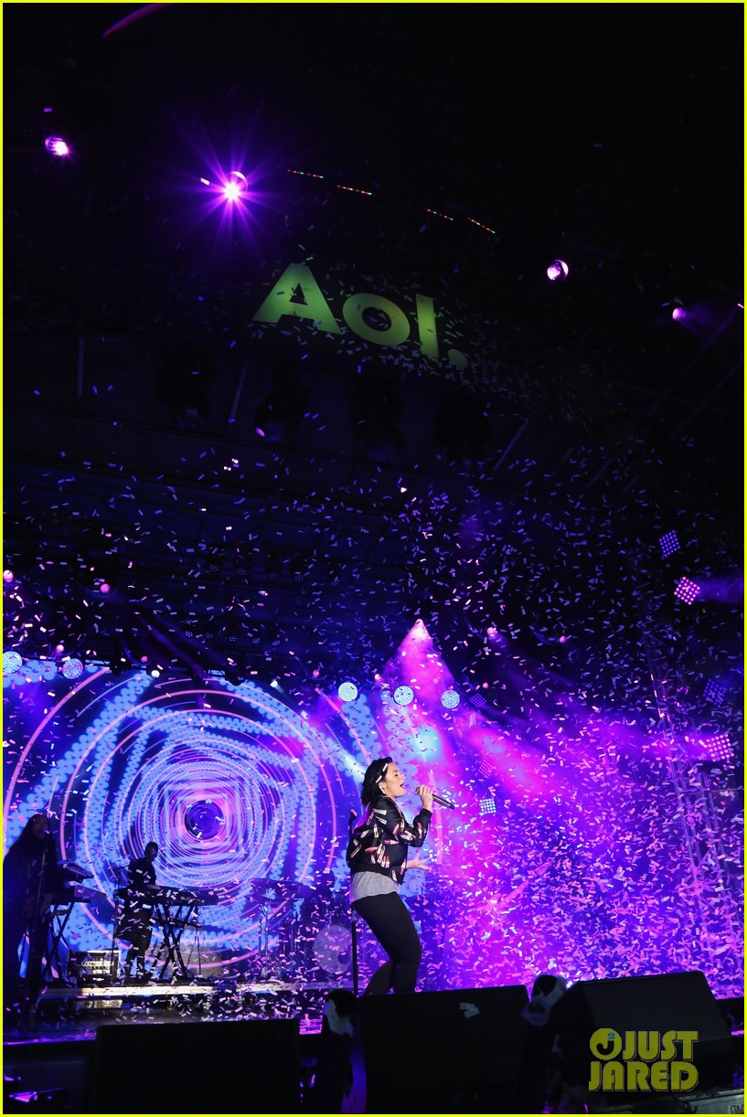 Demi Lovato Kicks Off AOL NewFronts Party in NYC with Amanda Steele