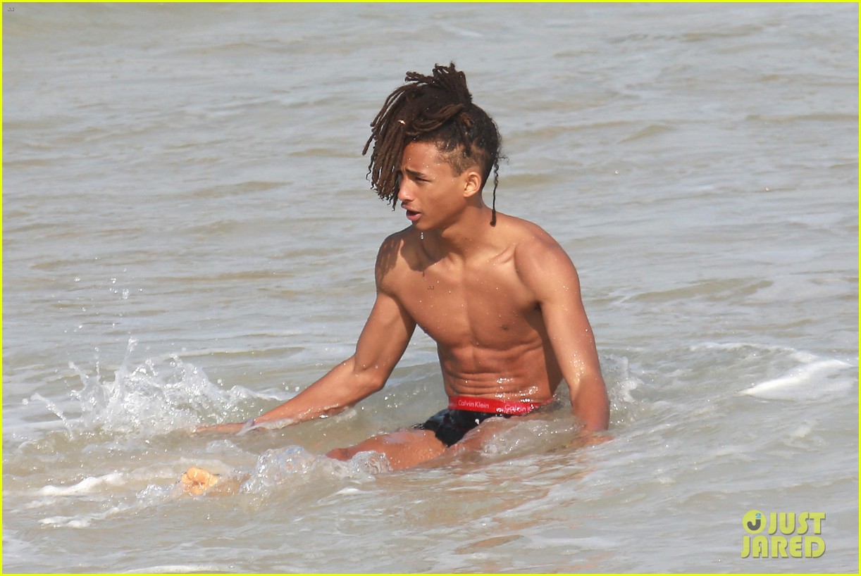 Jaden Smith Goes Shirtless, Wears His Underwear at the Beach