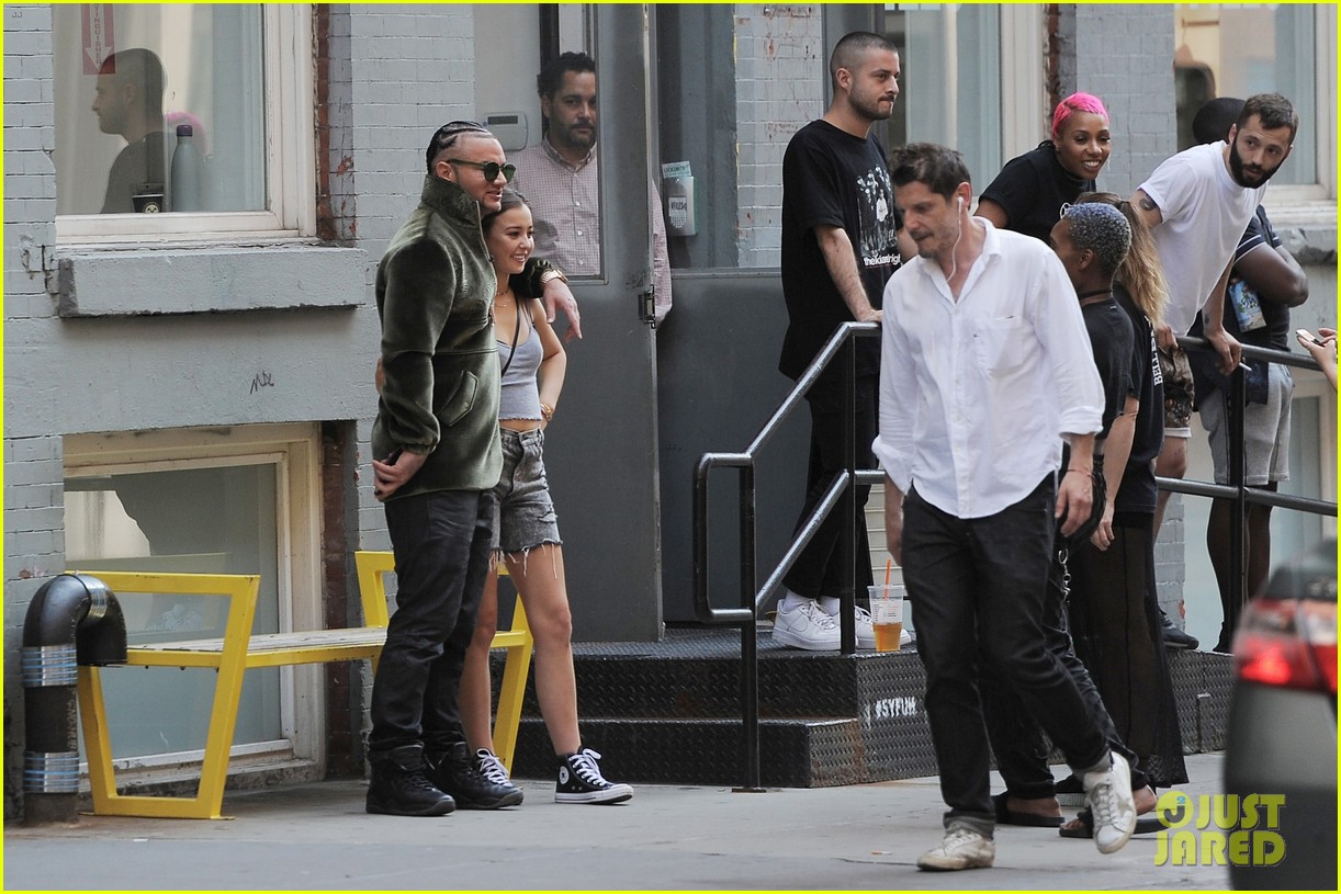 Joe Jonas & Model Eileen Kelly Cycle City Streets Together
