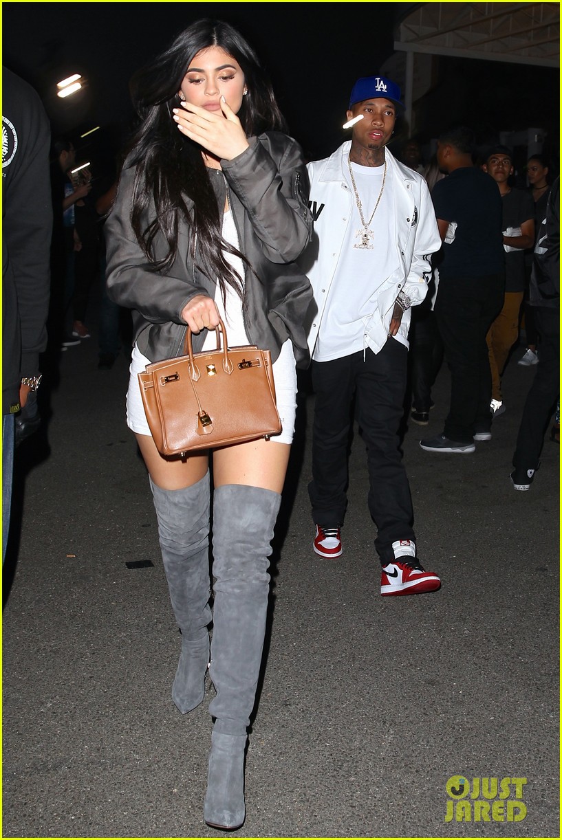 Kylie Jenner & Tyga Reunite During Kanye West Event 
