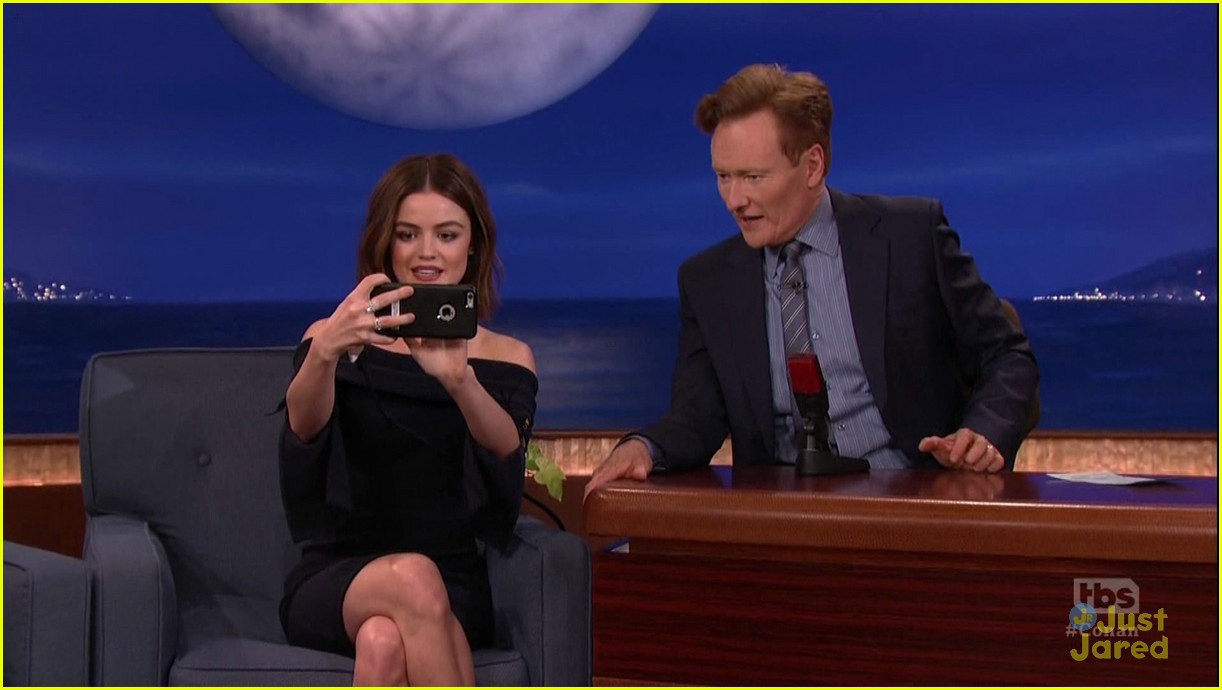 Lucy Hale FaceSwaps With Conan O'Brien - Watch Now!