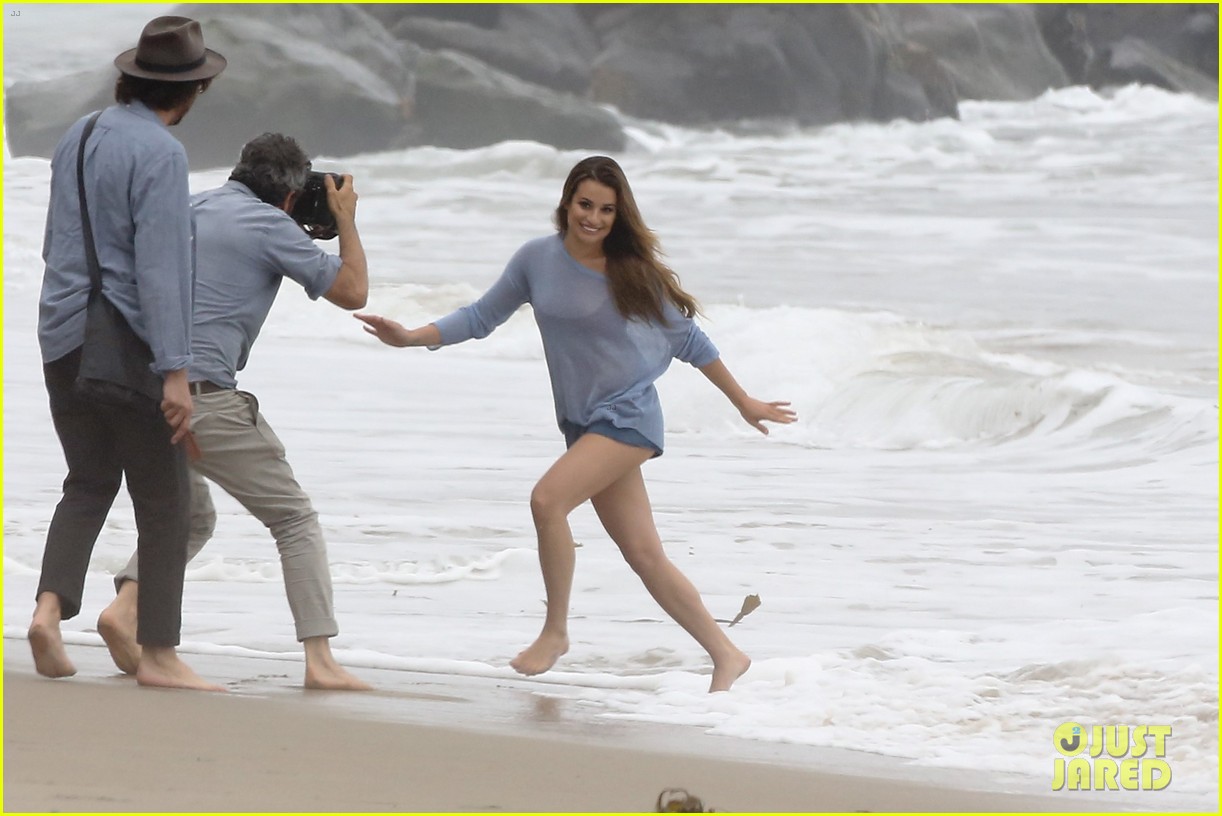 Lea Michele Strips Down at the Beach for Sexy Photo Shoot