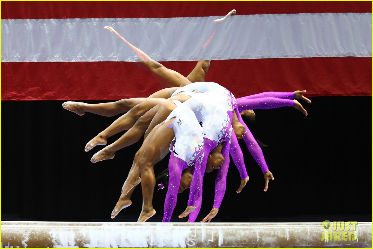 Gymnast Simone Biles Breaks Record at P&G Gymnastics Championships 2016