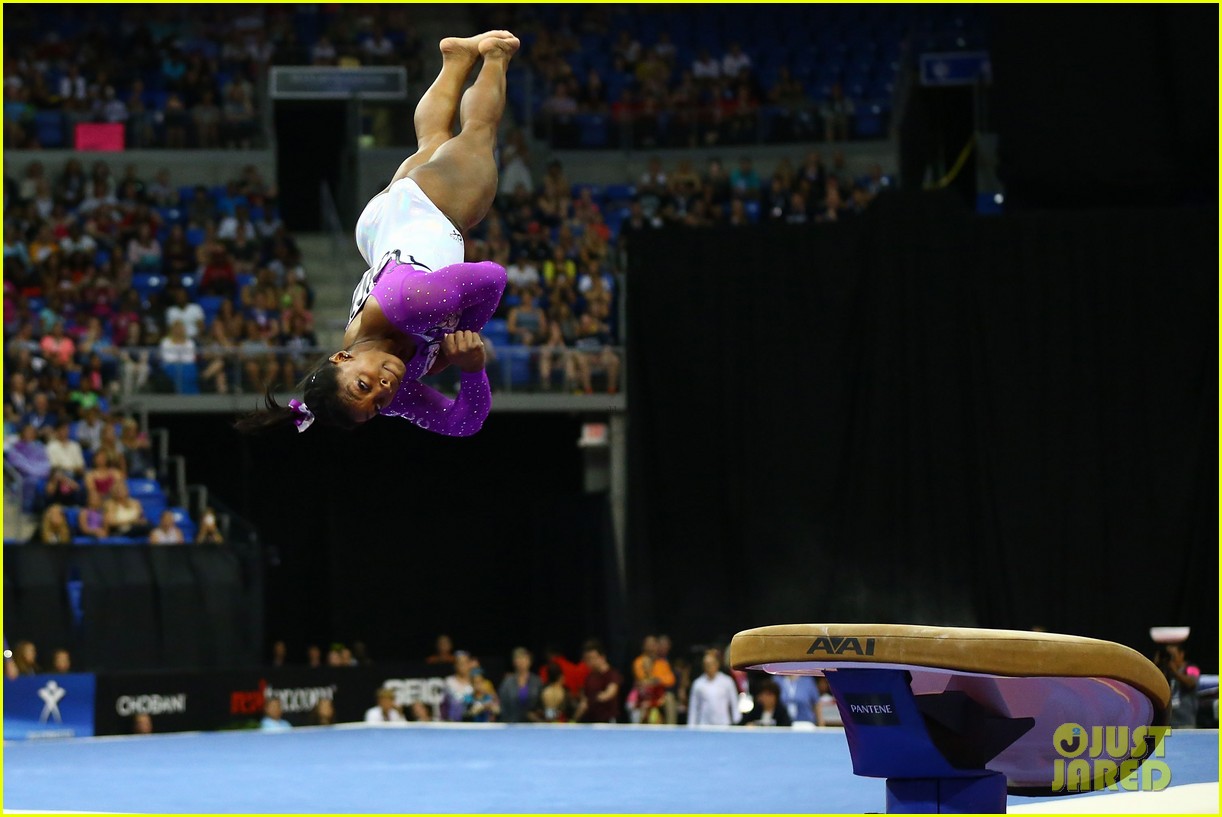 Gymnast Simone Biles Breaks Record at P&G Gymnastics Championships 2016