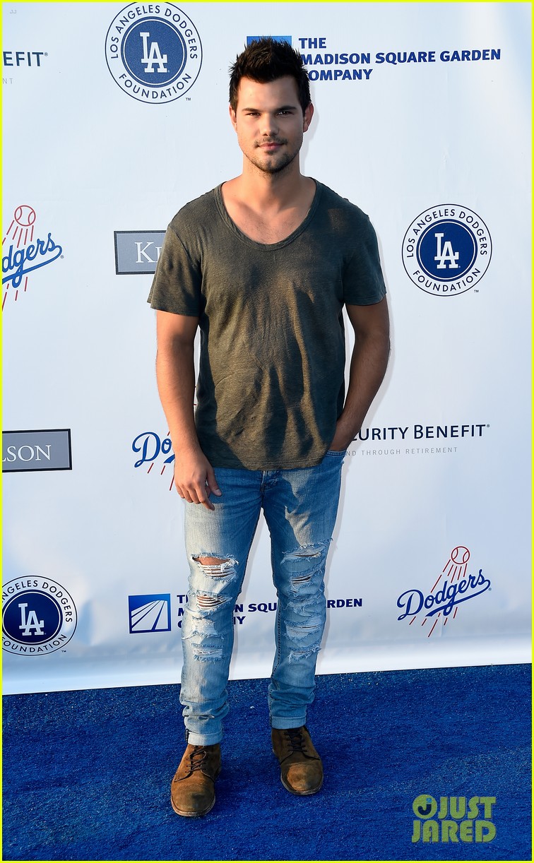 Lea Michele & Taylor Lautner Step Out For Los Angeles Dodgers Foundation Blue Diamond Gala