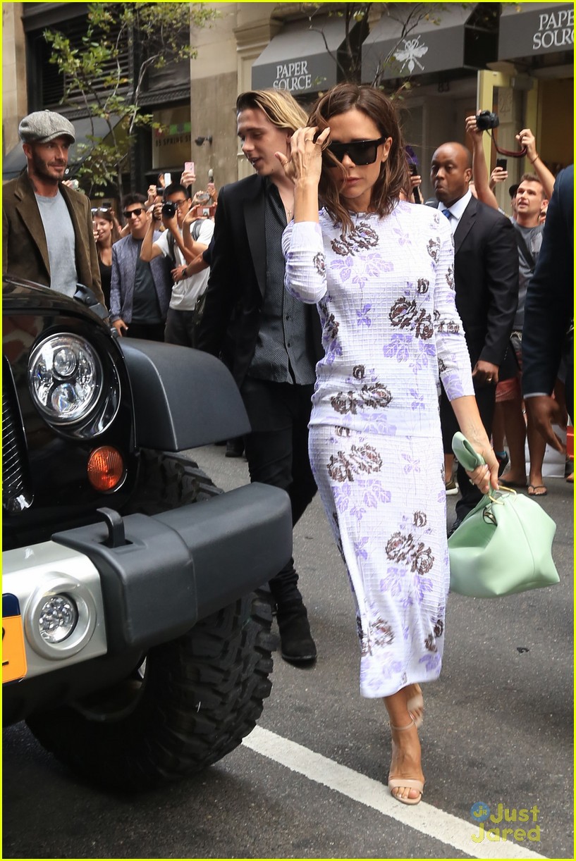 Brooklyn Beckham Supports Mom Victoria at New York Fashion Week