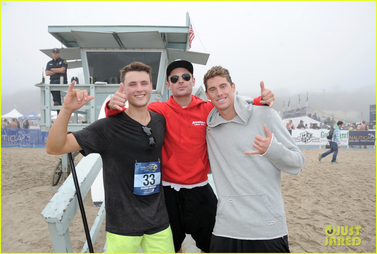Zac Efron & Little Bro Dylan Compete in Nautica Malibu Triathlon