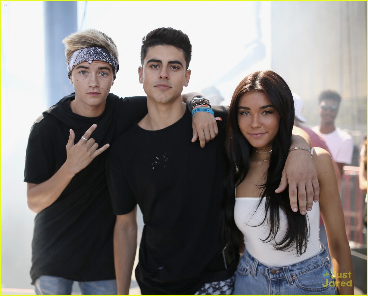 Madison Beer & Jack Gilinsky Cuddle with Puppies at iHeartRadio Festival in Vegas