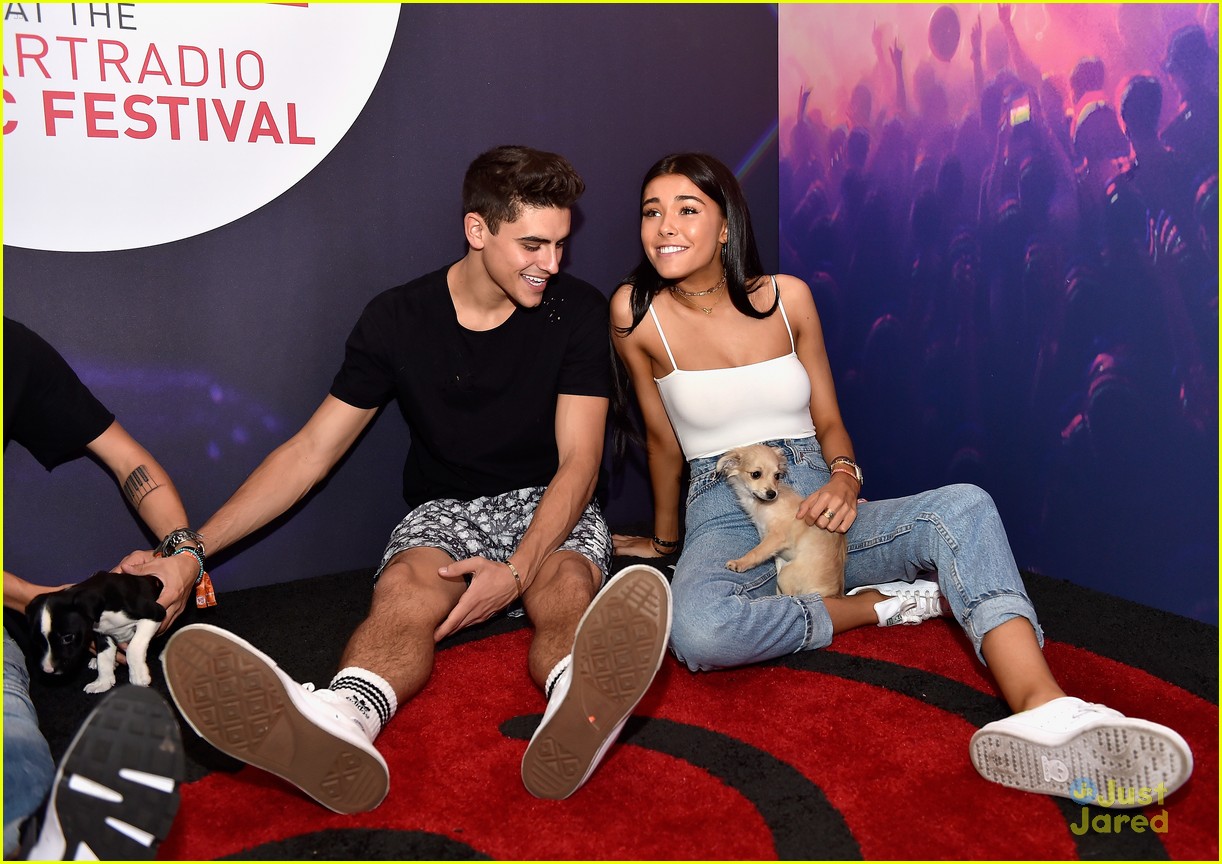 Madison Beer & Jack Gilinsky Cuddle with Puppies at iHeartRadio Festival in Vegas