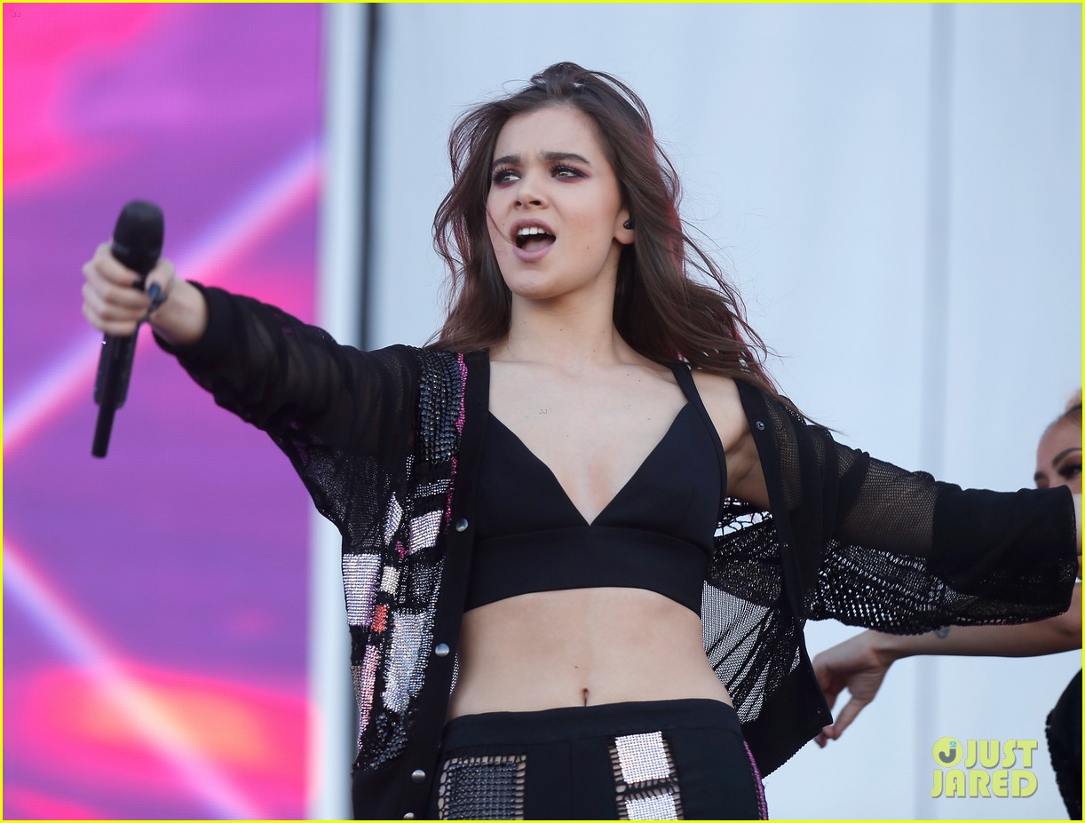 Jordan Fisher Introduces Hailee Steinfeld at iHeartRadio Music Festival's Daytime Village