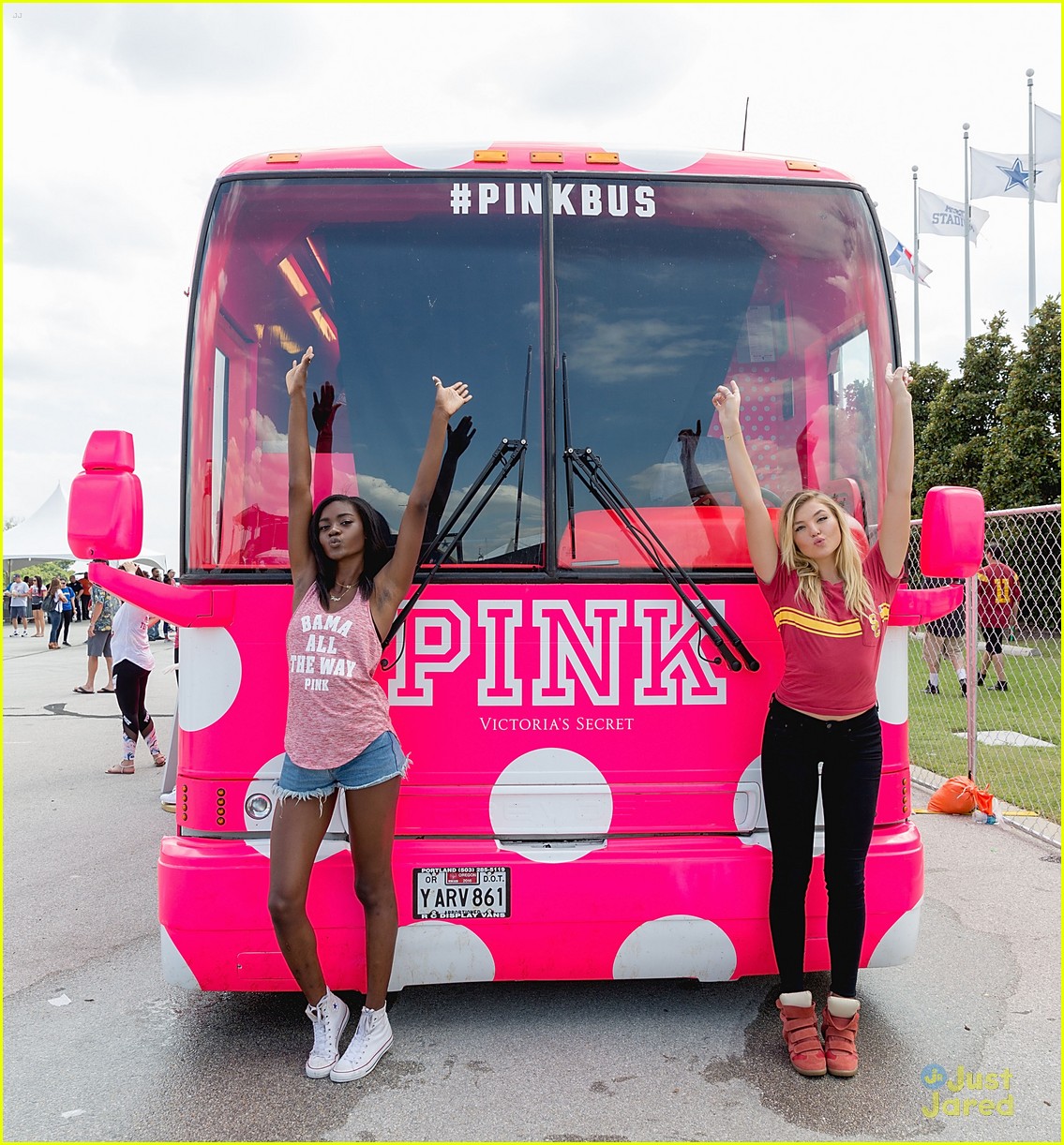 Zuri Tibby & Rachel Hilbert Kick Off Victoria's Secret Pink Bus Tour