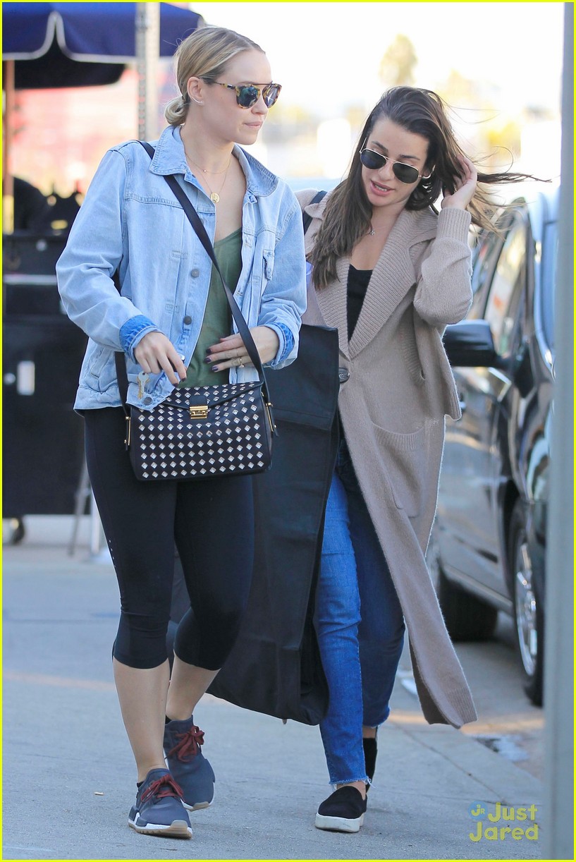 Lea Michele & Jenna Ushkowitz Run Separate Errands After Reunion in NYC