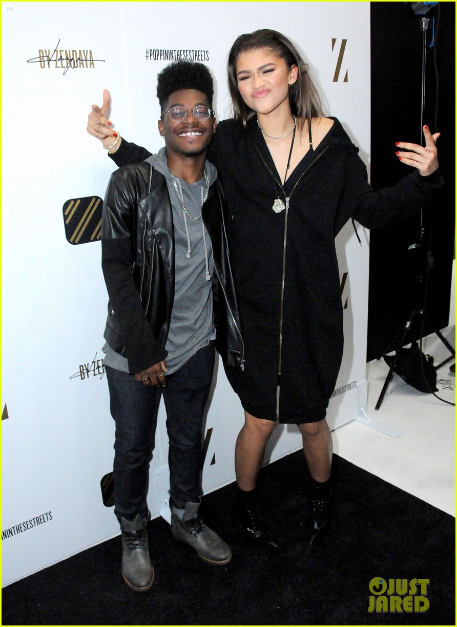 Zendaya Reunites With On-Screen Bros At LA Pop-Up Event